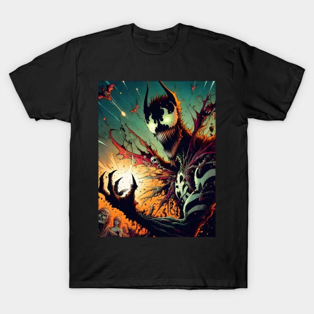 Embrace Darkness with Spawn: Legendary Art and Hellspawn Designs Await! T-Shirt by insaneLEDP